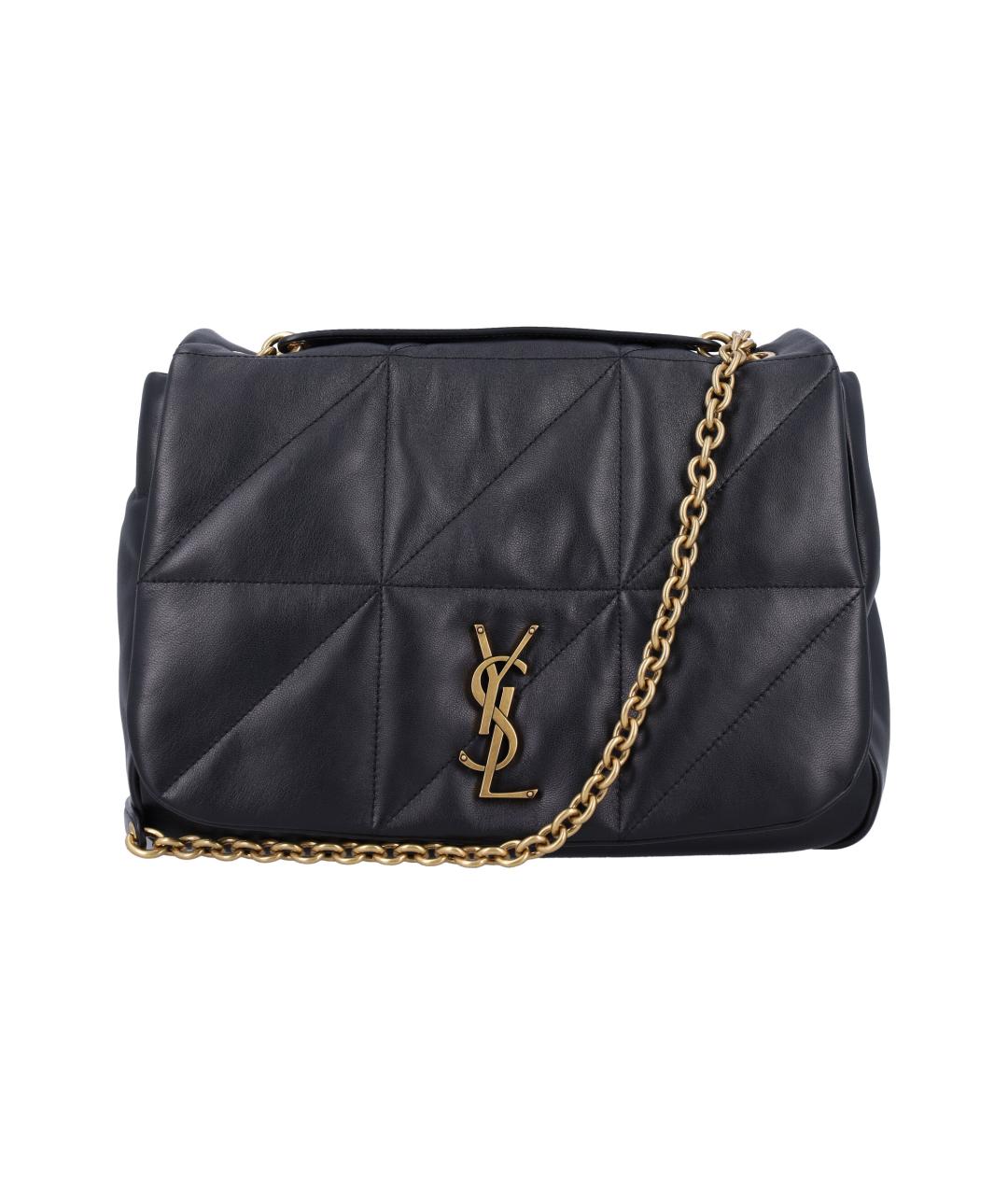 SAINT LAURENT Черная кожаная сумка через плечо, фото 1