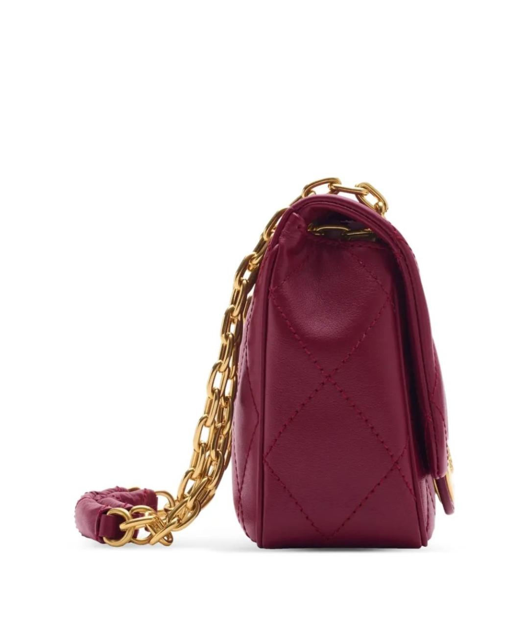 BURBERRY Красная кожаная сумка через плечо, фото 3