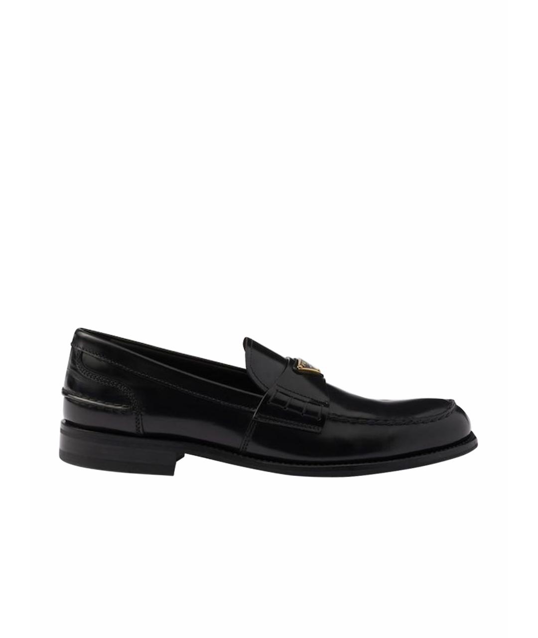 PRADA Черные кожаные лоферы, фото 1