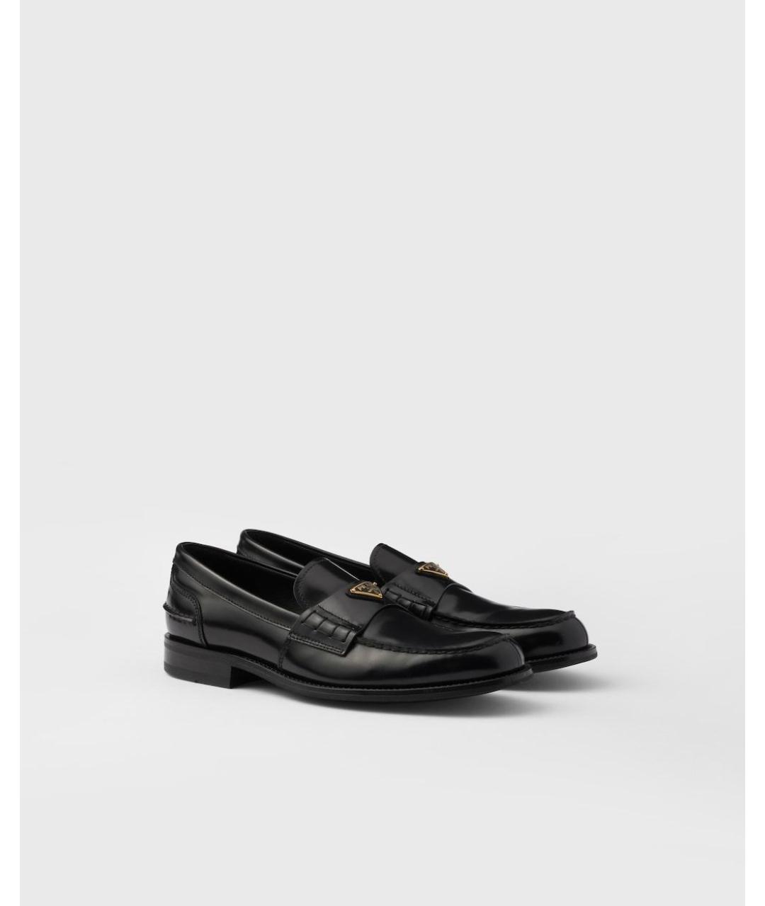 PRADA Черные кожаные лоферы, фото 2