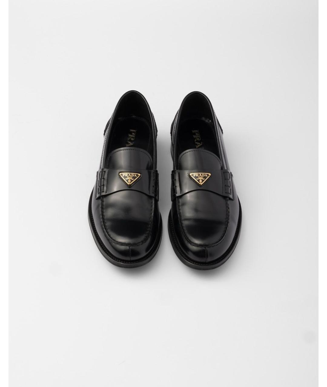 PRADA Черные кожаные лоферы, фото 4