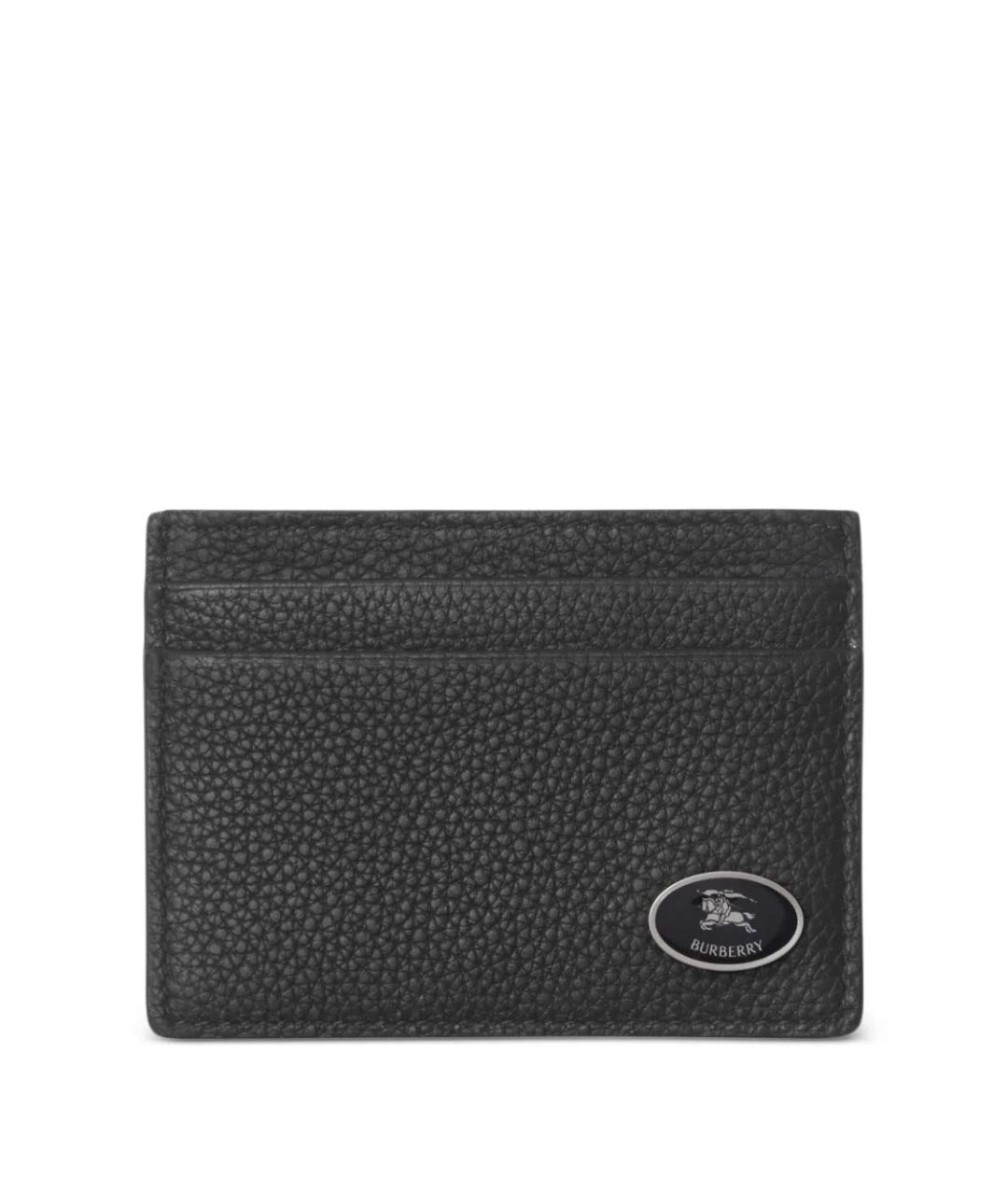 BURBERRY Черный кожаный кардхолдер, фото 1
