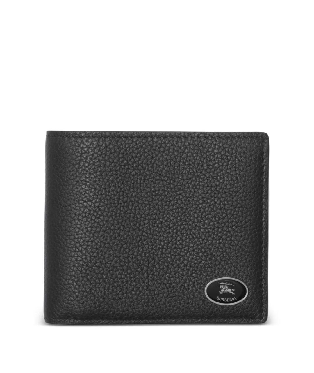 BURBERRY Черный кожаный кошелек, фото 1