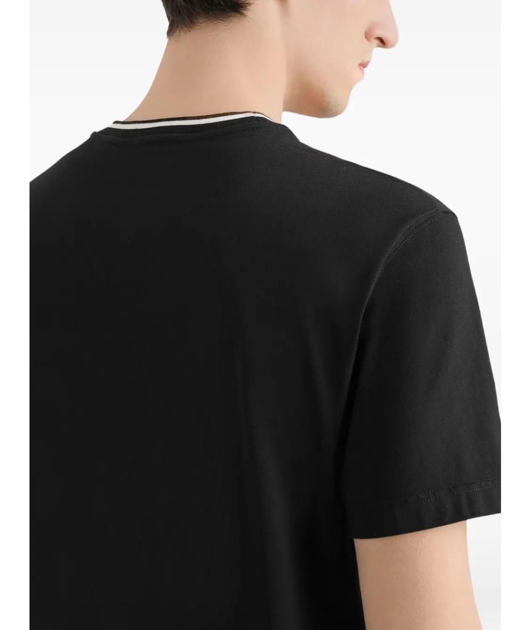 DOLCE&GABBANA Черная хлопковая футболка, фото 4