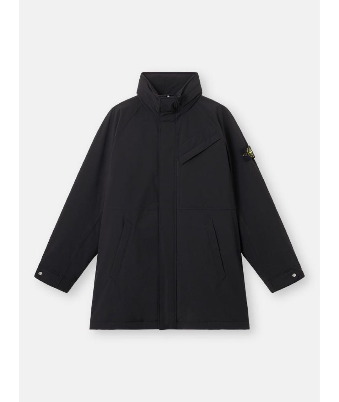 STONE ISLAND Черная полиэстеровая куртка, фото 6