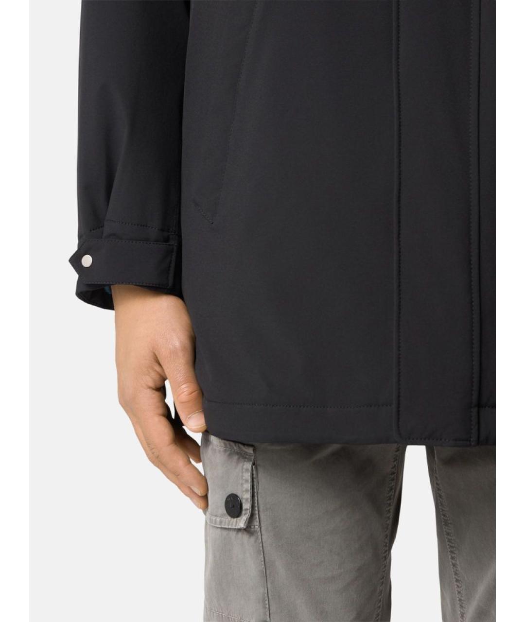 STONE ISLAND Черная полиэстеровая куртка, фото 5