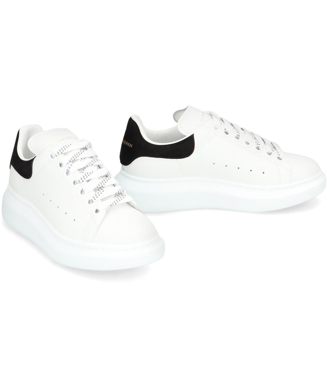 ALEXANDER MCQUEEN Белые кожаные кеды, фото 4