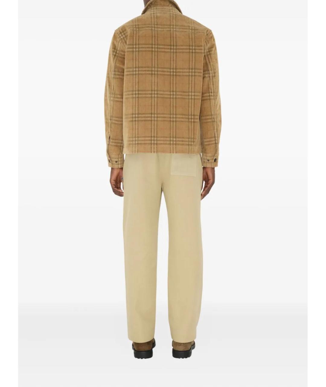 BURBERRY Бежевая хлопковая кэжуал рубашка, фото 3