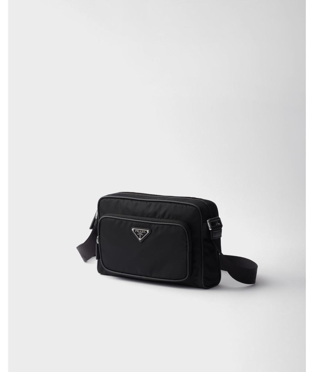 PRADA Черная синтетическая сумка на плечо, фото 2
