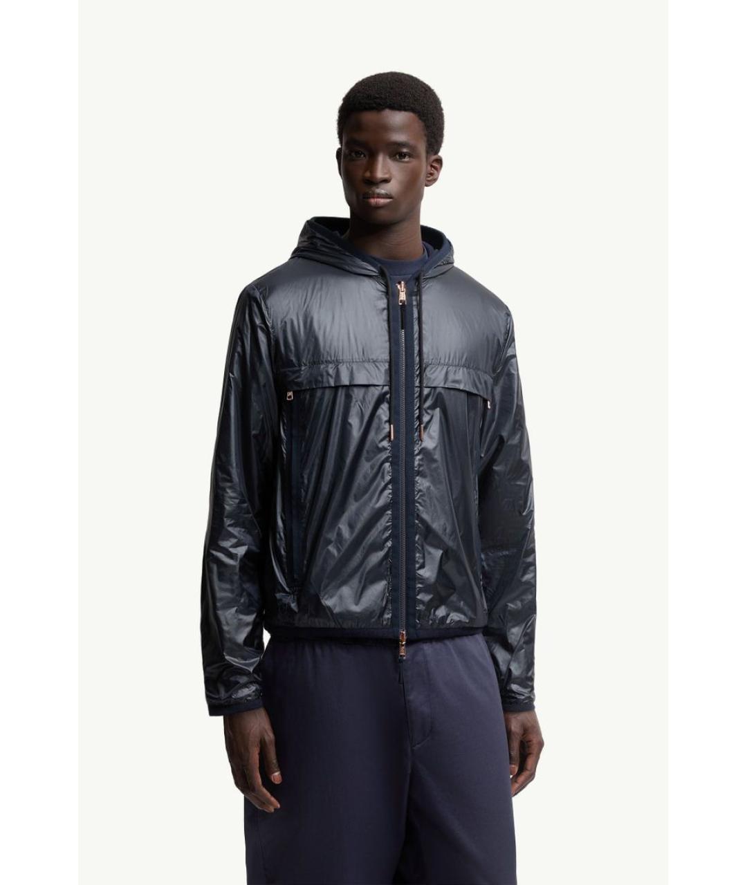 MONCLER Темно-синяя куртка, фото 5