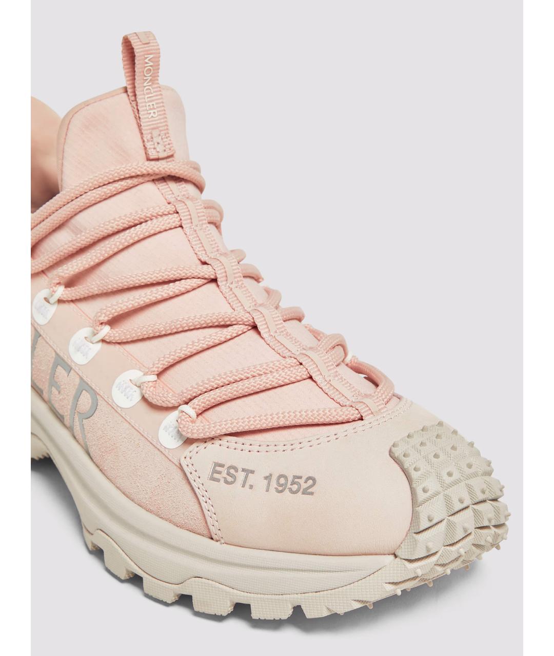 MONCLER Розовые синтетические кроссовки, фото 3