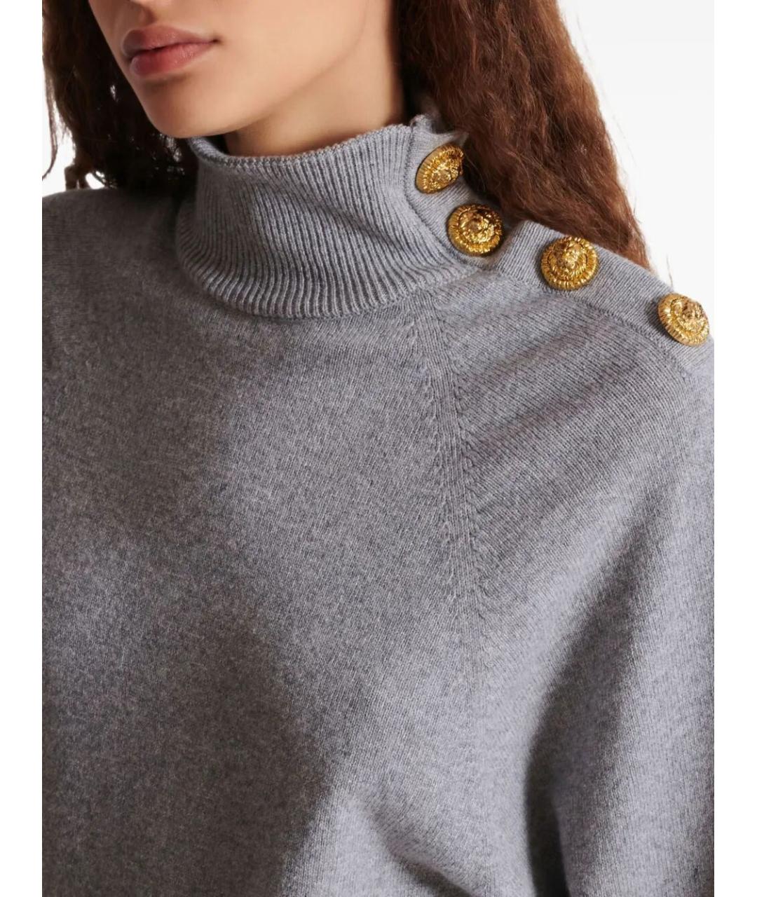 BALMAIN Серое кашемировое повседневное платье, фото 3