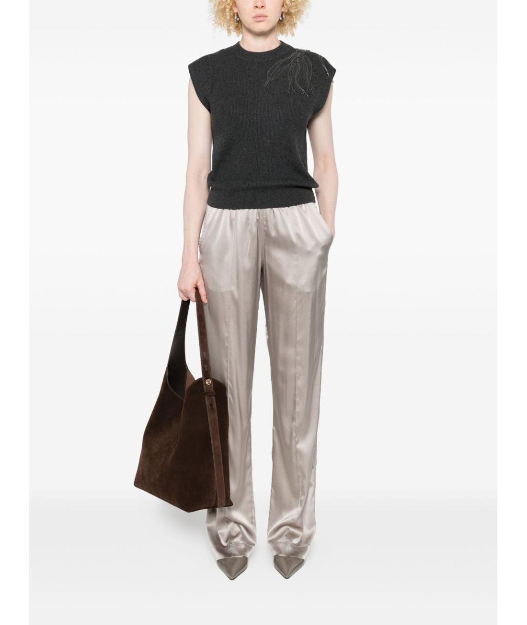 BRUNELLO CUCINELLI Антрацитовая кашемировая жилетка, фото 3