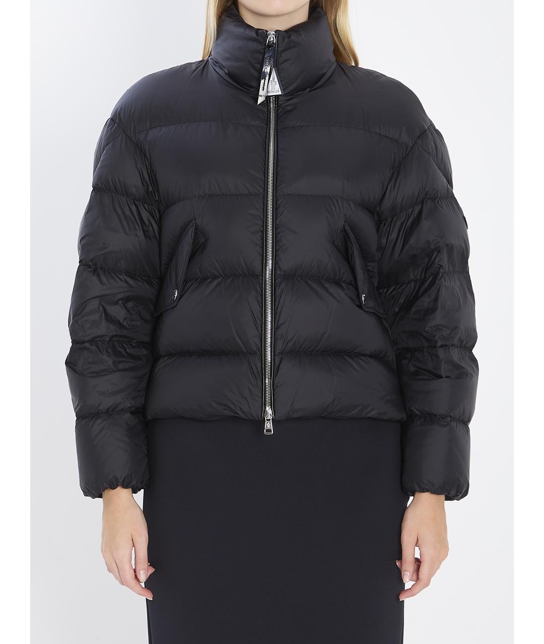 MONCLER Черный полиамидовый пуховик, фото 2