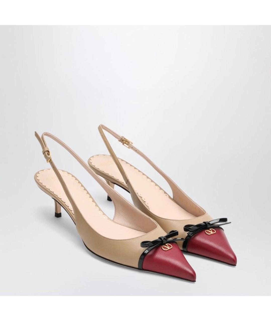 VALENTINO Бежевые кожаные туфли, фото 2