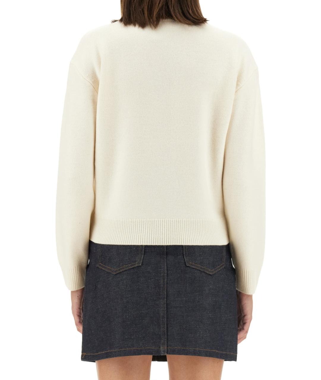 A.P.C. Белый шерстяной джемпер / свитер, фото 4