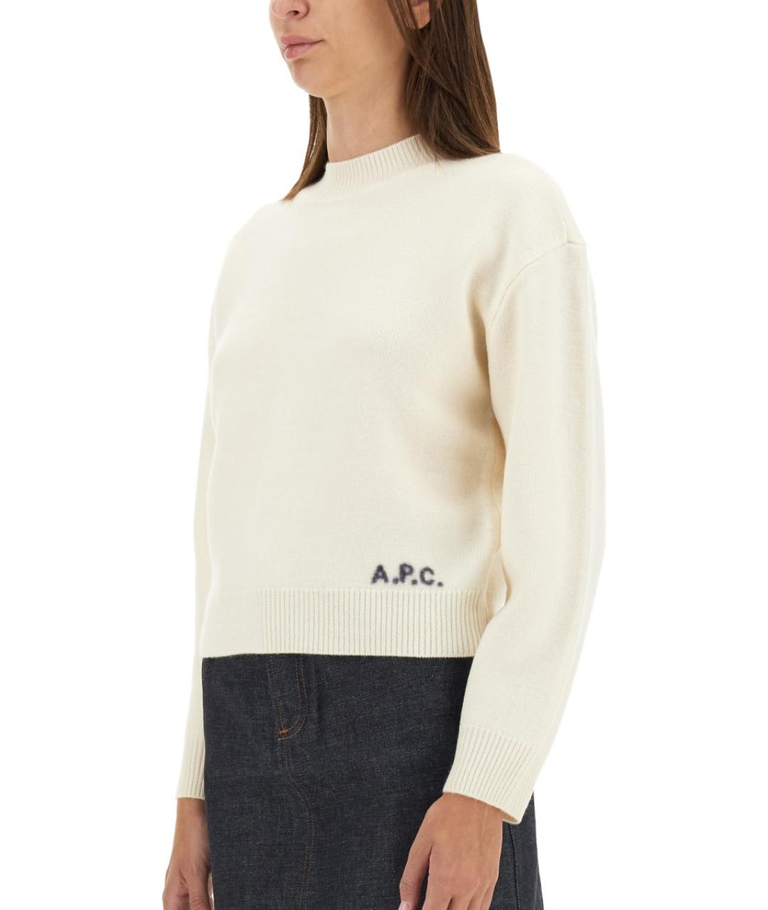 A.P.C. Белый шерстяной джемпер / свитер, фото 5