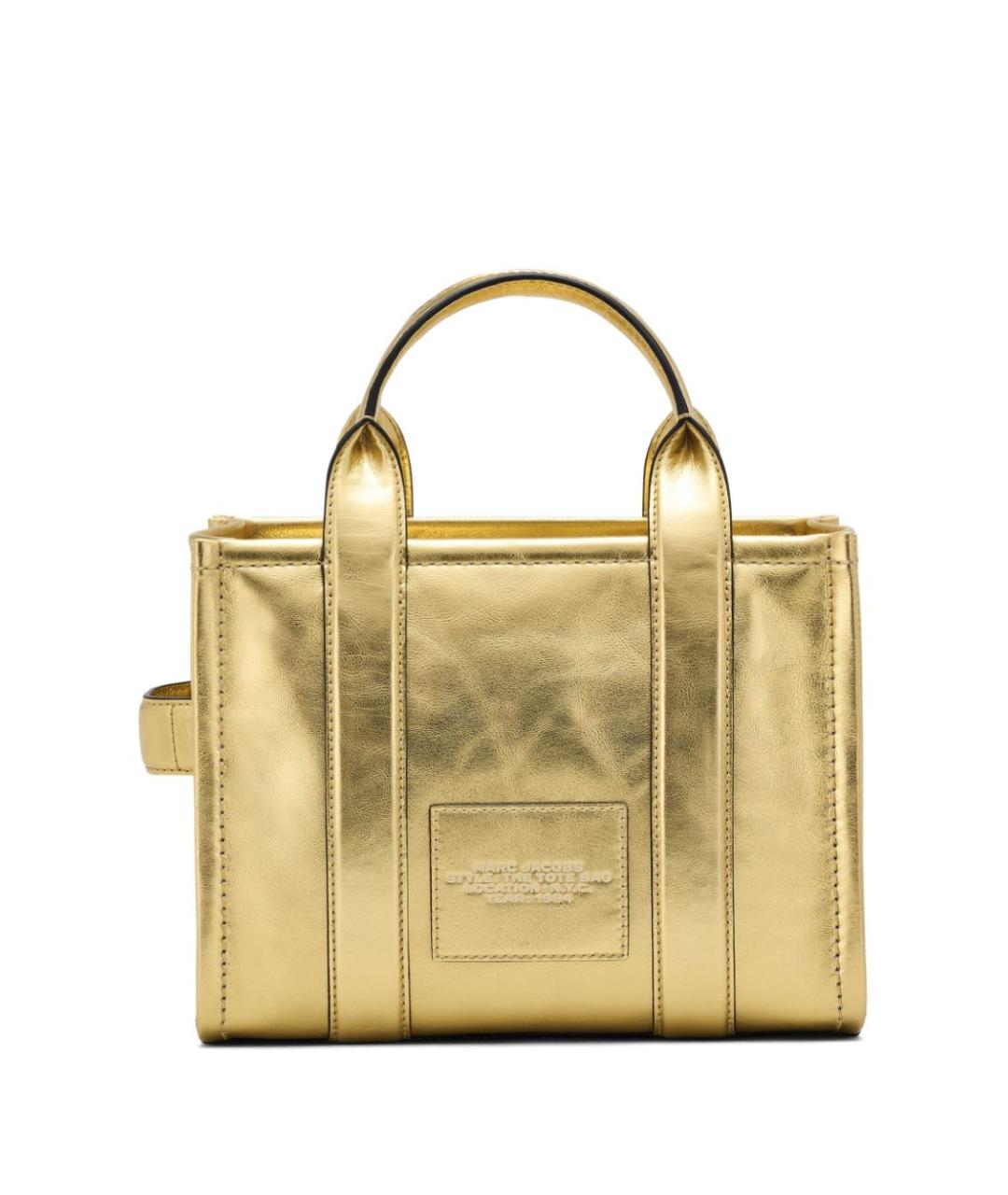 MARC JACOBS Золотая кожаная сумка тоут, фото 6