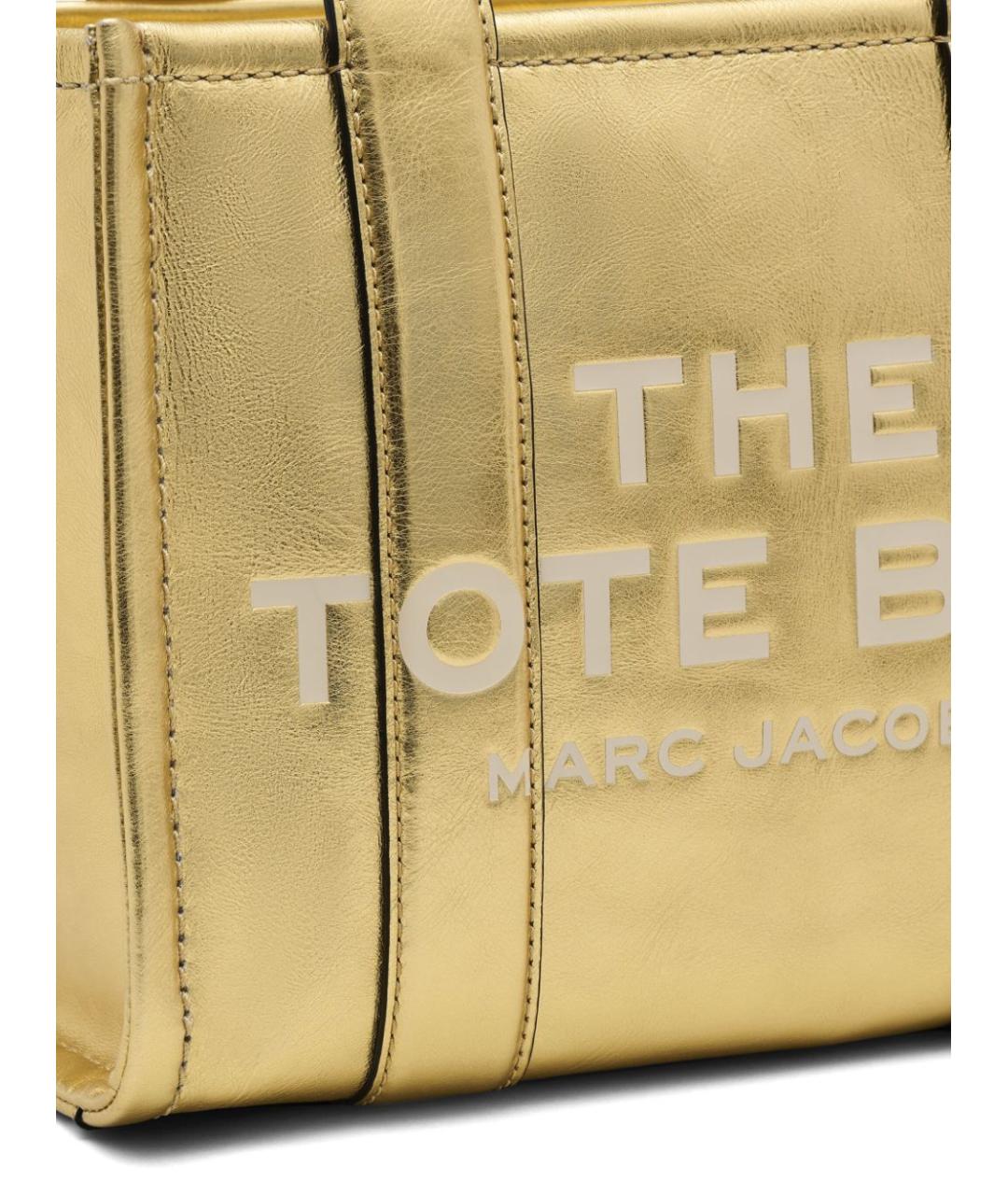 MARC JACOBS Золотая кожаная сумка тоут, фото 2
