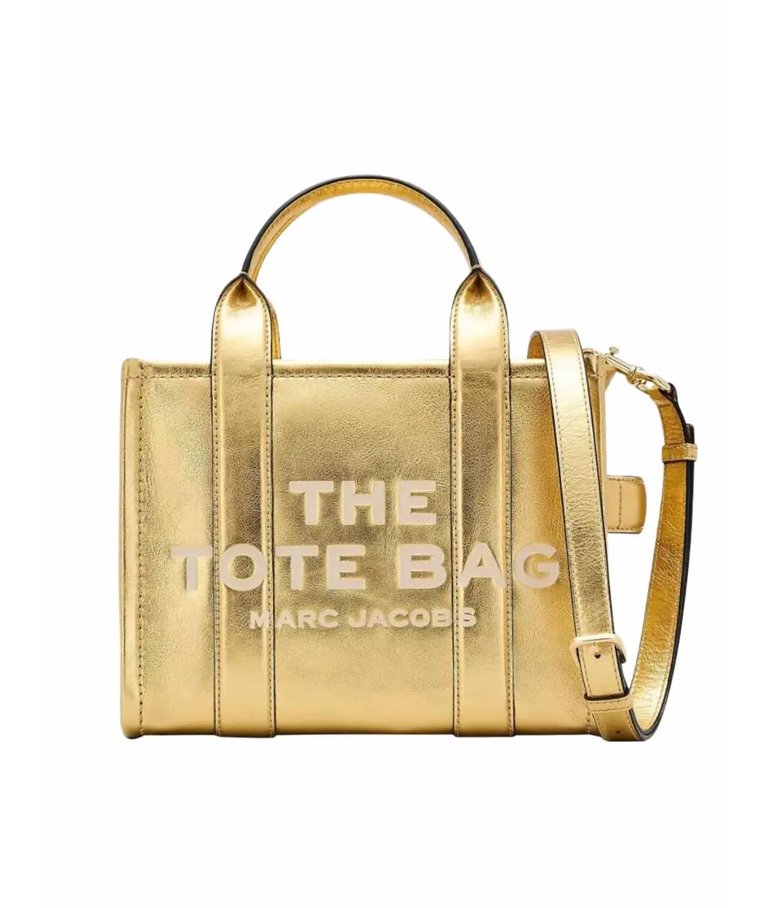 MARC JACOBS Золотая кожаная сумка тоут, фото 1