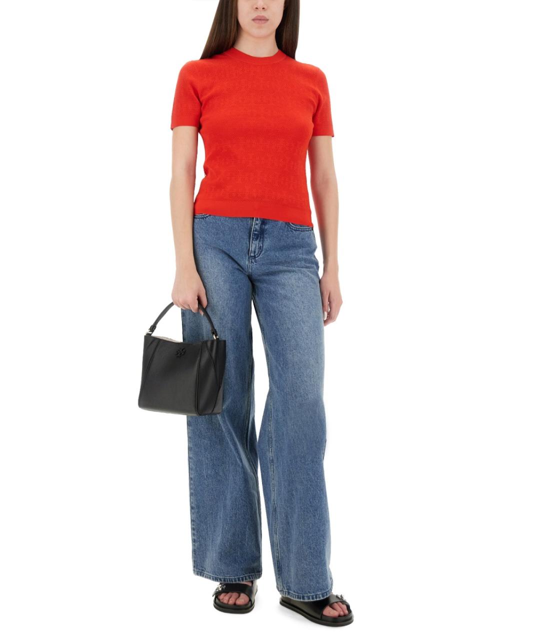 TORY BURCH Красный вискозный джемпер / свитер, фото 5