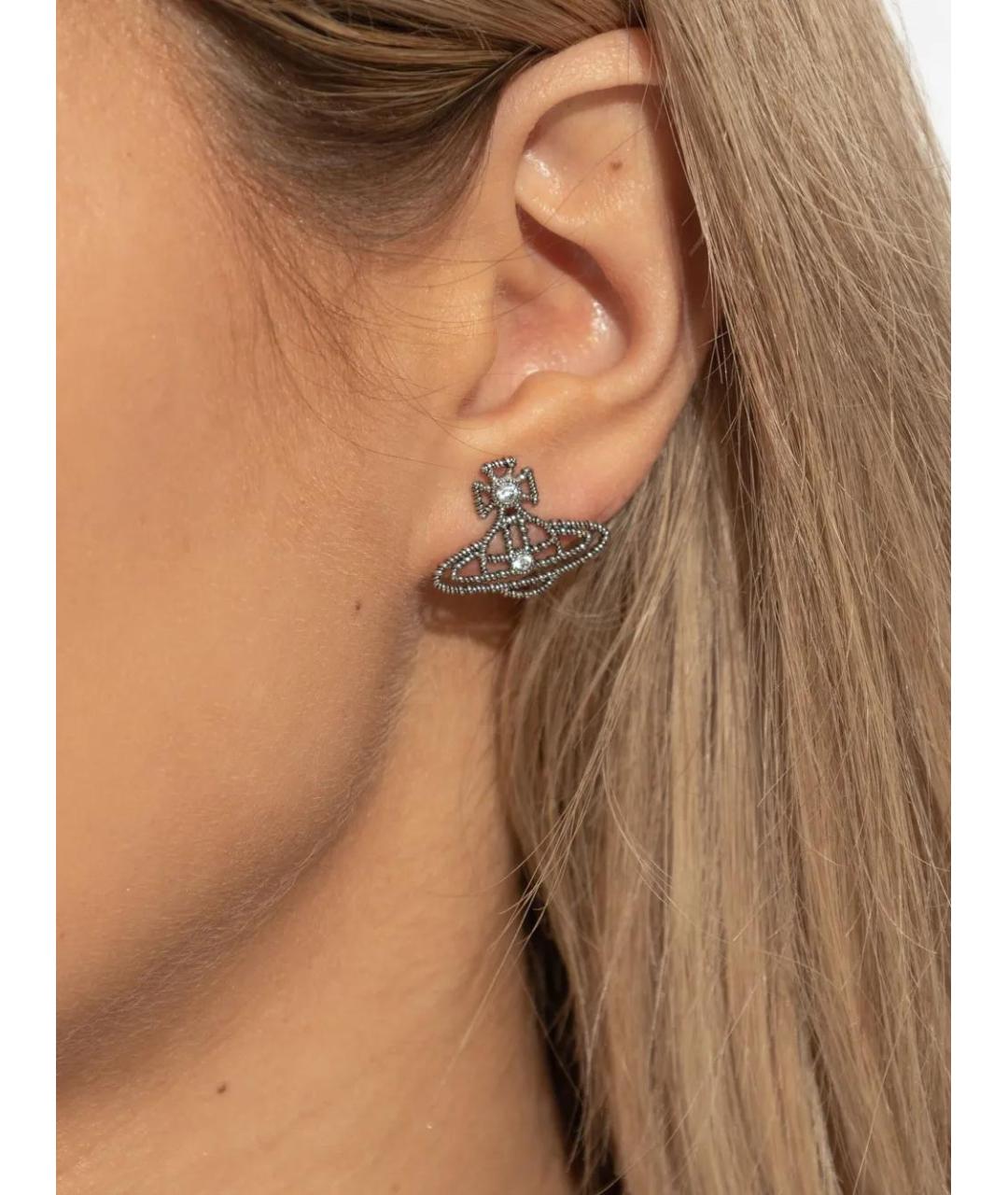 VIVIENNE WESTWOOD Серебряные металлические серьги, фото 2