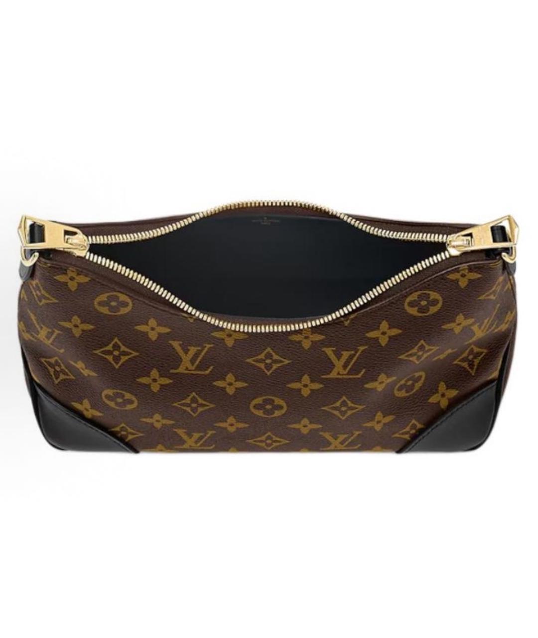 LOUIS VUITTON Коричневая кожаная сумка через плечо, фото 5