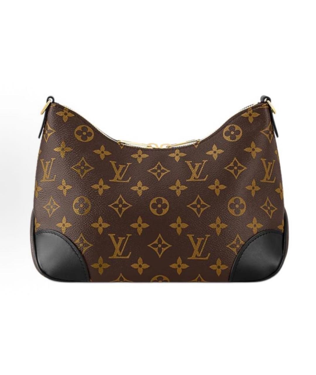 LOUIS VUITTON Коричневая кожаная сумка через плечо, фото 4