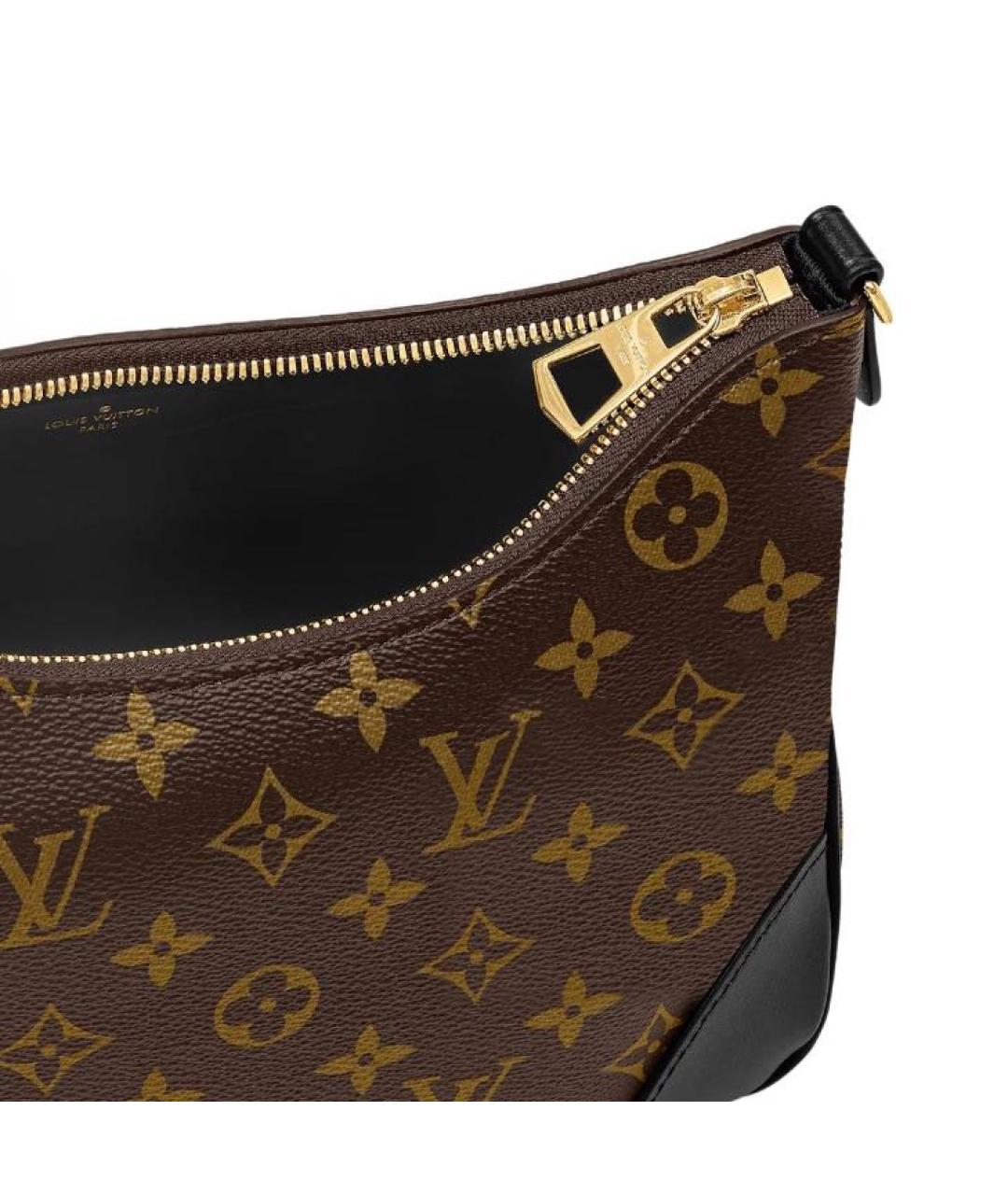 LOUIS VUITTON Коричневая кожаная сумка через плечо, фото 8