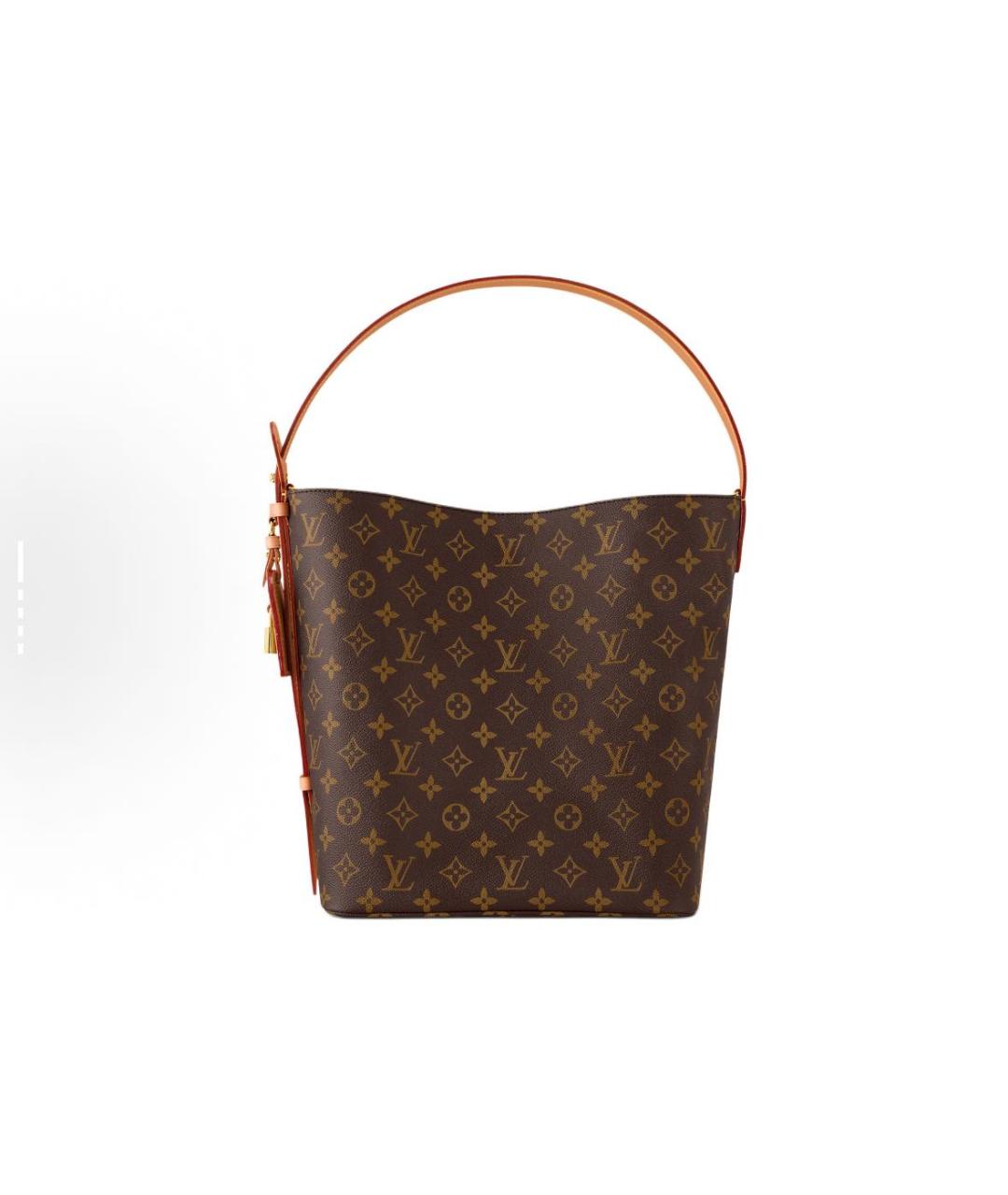 LOUIS VUITTON Коричневая кожаная сумка через плечо, фото 1