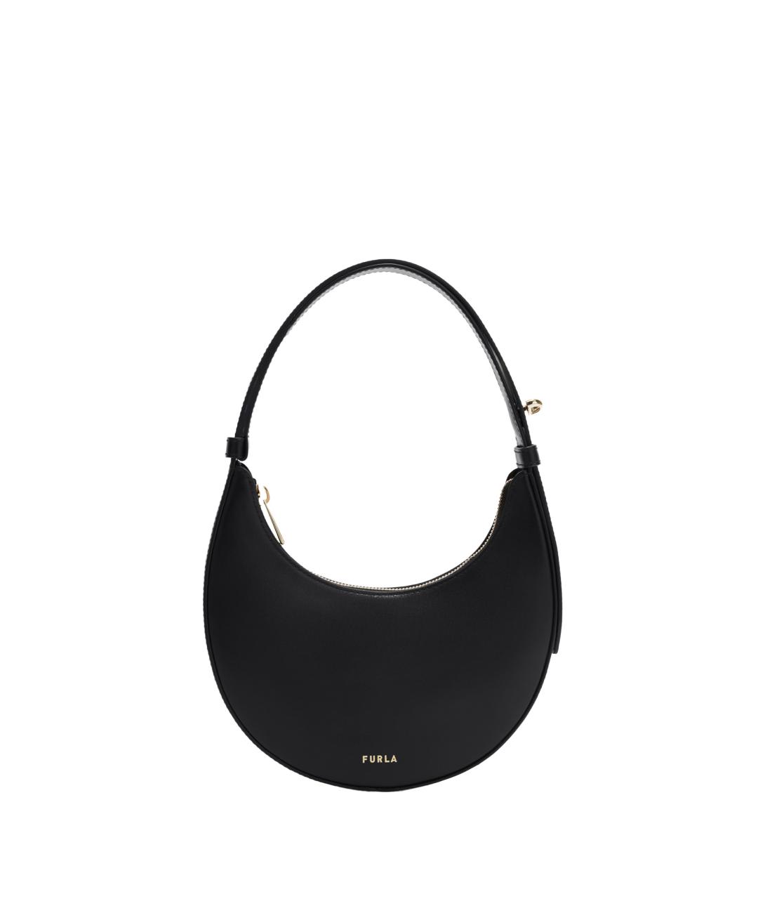 FURLA Черная синтетическая сумка через плечо, фото 1