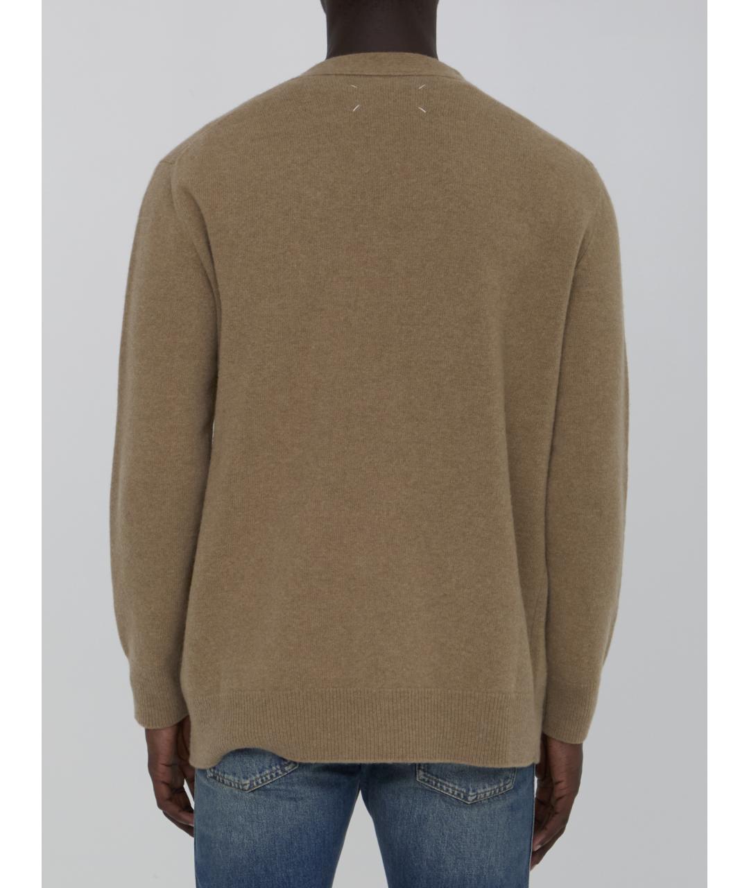 MAISON MARGIELA Бежевый шерстяной кардиган, фото 4