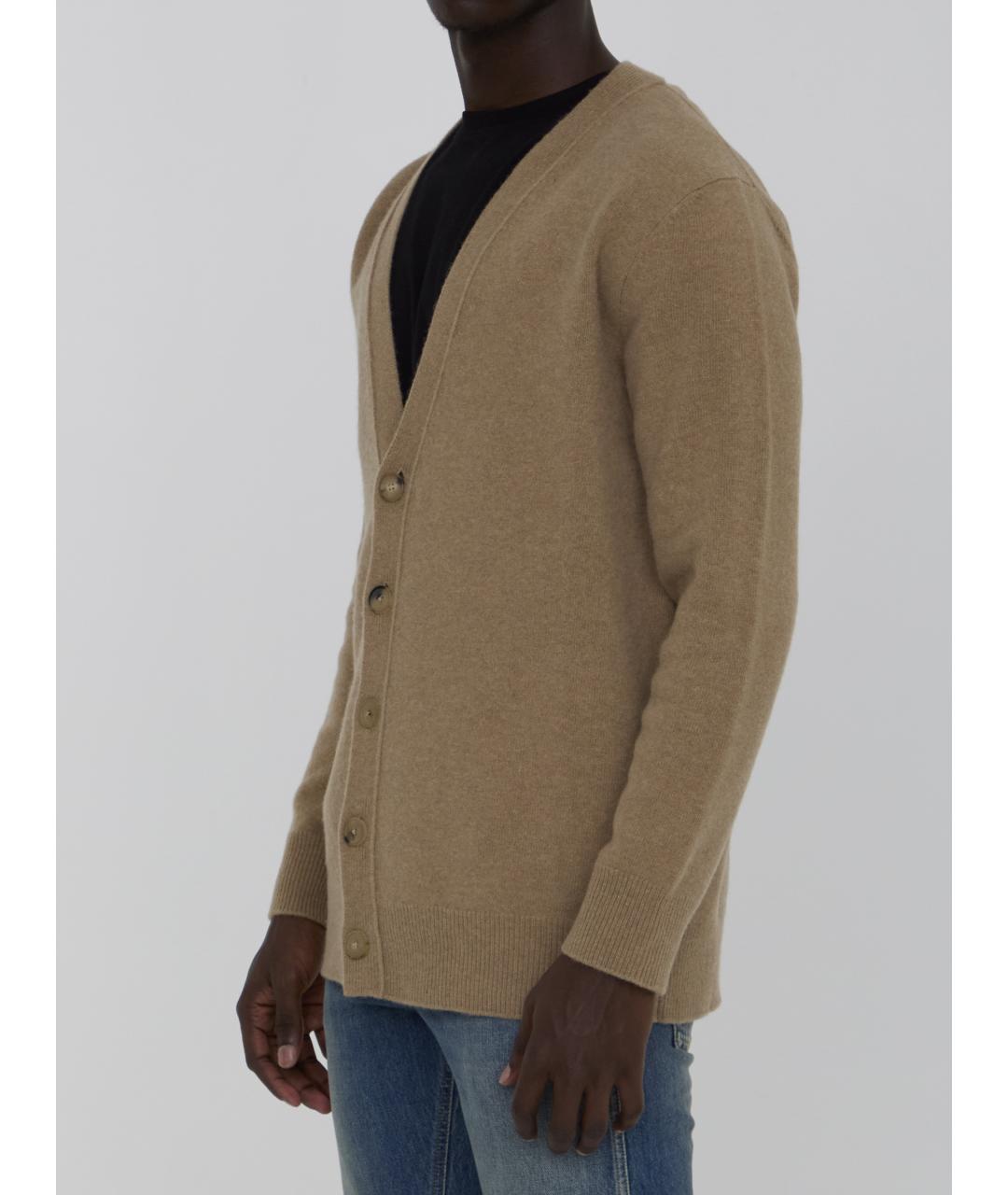 MAISON MARGIELA Бежевый шерстяной кардиган, фото 2