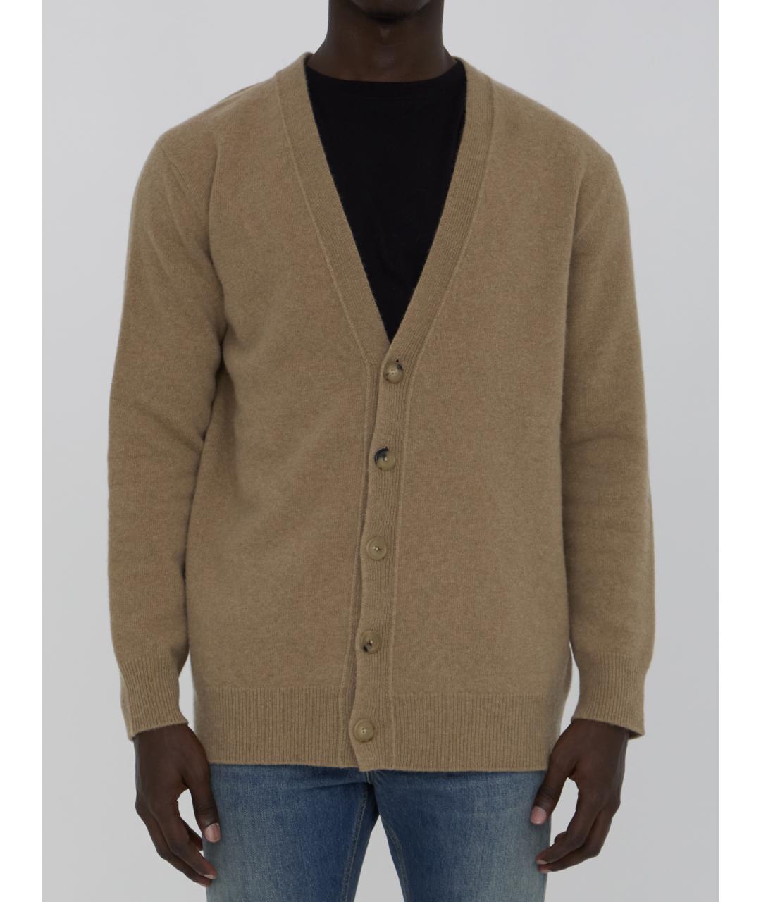 MAISON MARGIELA Бежевый шерстяной кардиган, фото 5