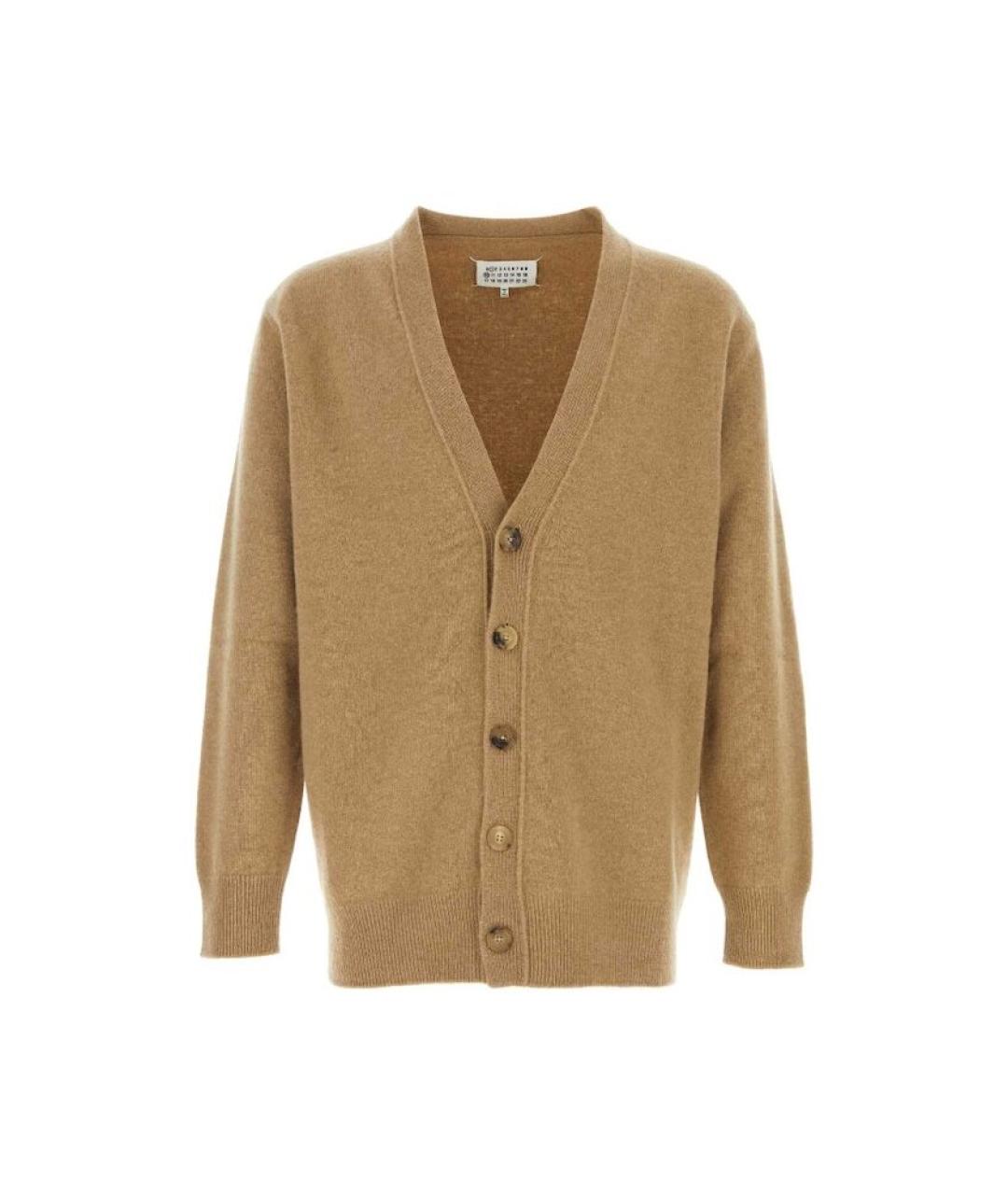 MAISON MARGIELA Бежевый шерстяной кардиган, фото 1