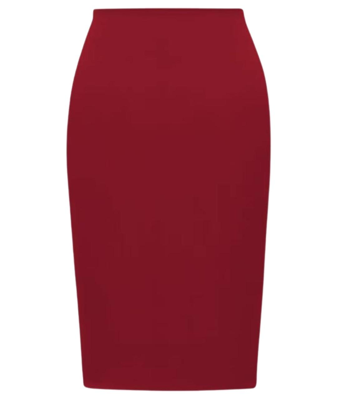 SAINT LAURENT Красная вискозная юбка миди, фото 1