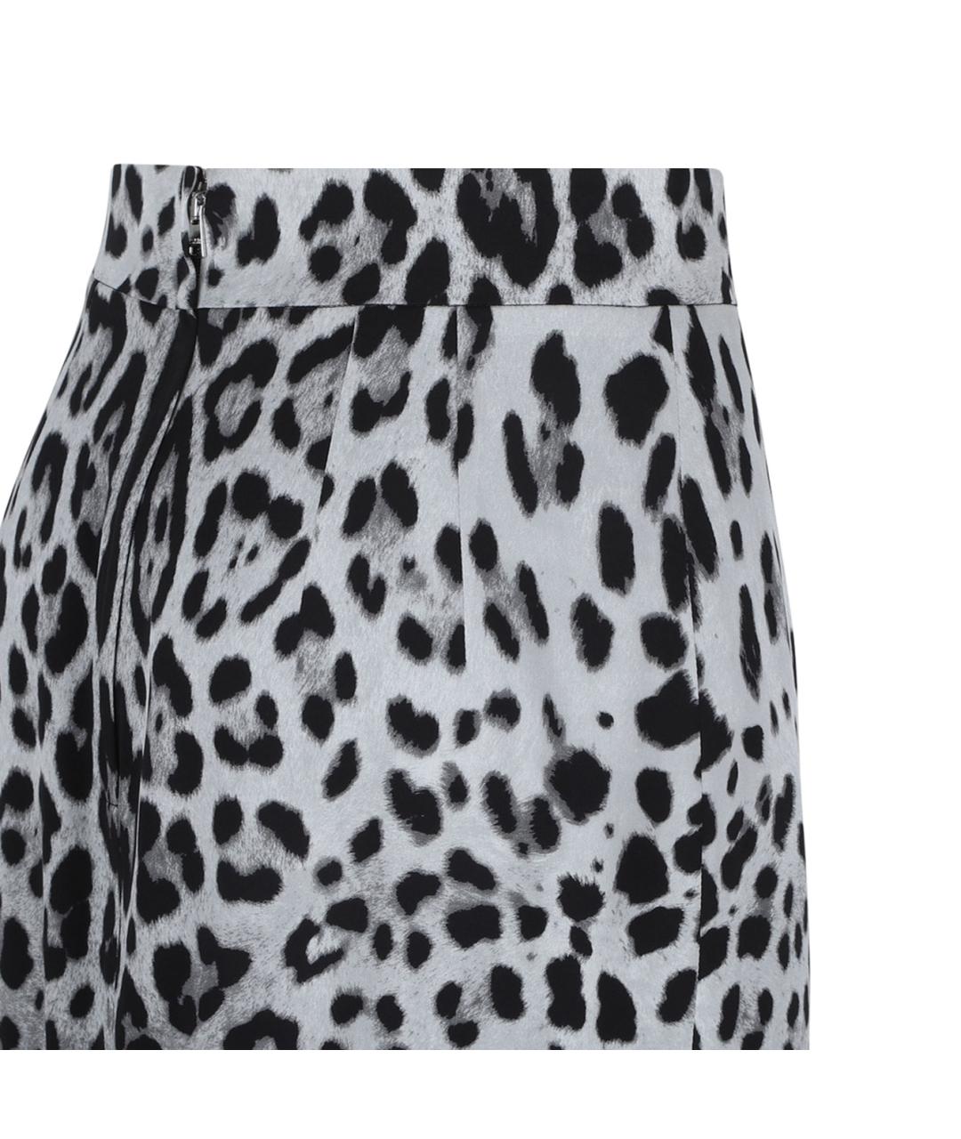 DOLCE&GABBANA Мульти шелковая юбка миди, фото 4