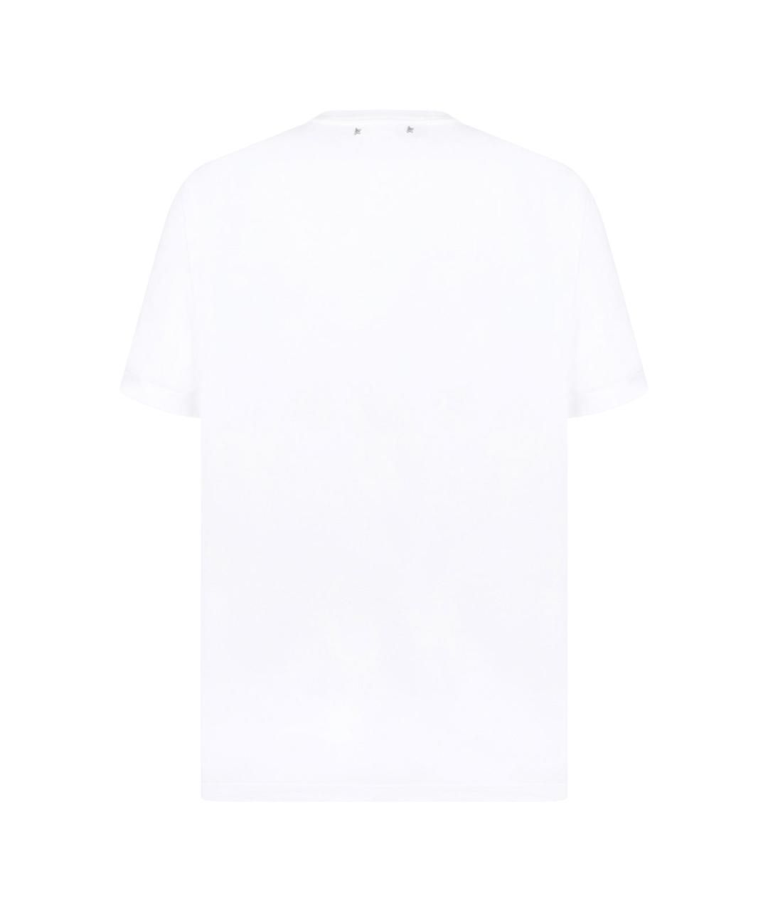 GOLDEN GOOSE DELUXE BRAND Белая хлопковая футболка, фото 2