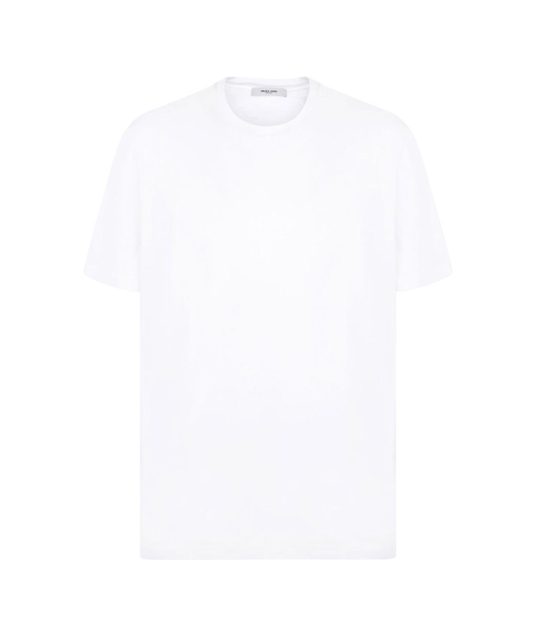 GOLDEN GOOSE DELUXE BRAND Белая хлопковая футболка, фото 1