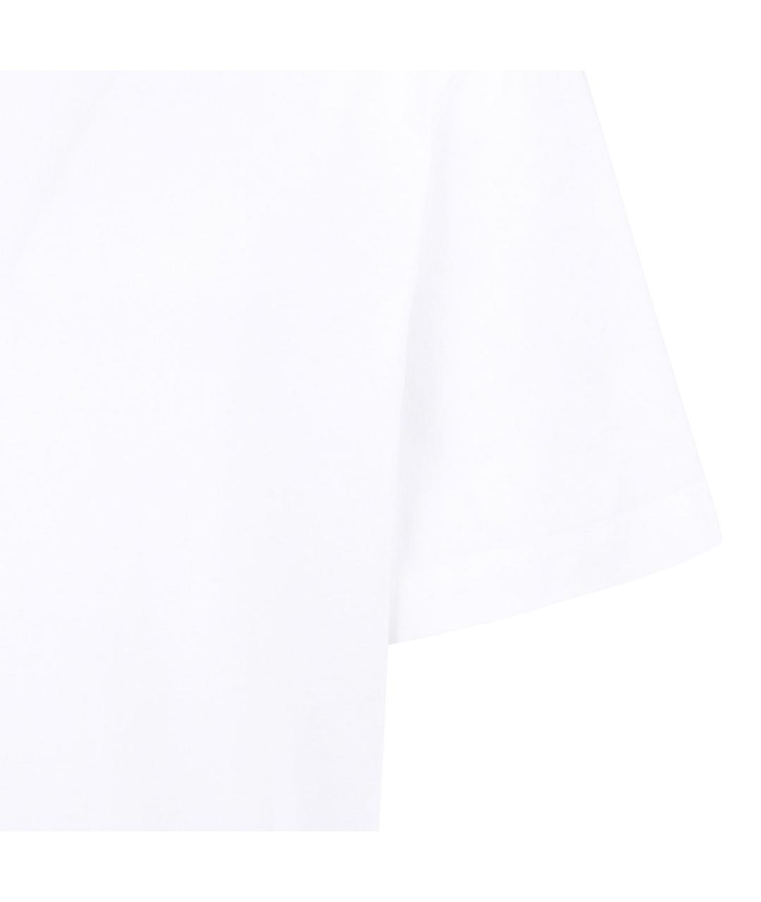GOLDEN GOOSE DELUXE BRAND Белая хлопковая футболка, фото 4