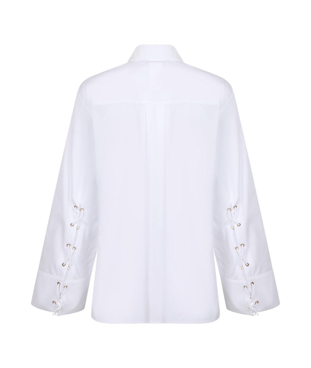 'S MAX MARA Белая хлопковая рубашка, фото 2