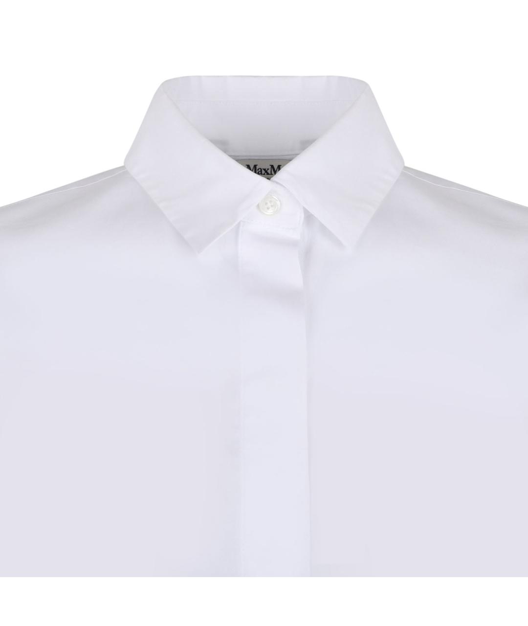 'S MAX MARA Белая хлопковая рубашка, фото 3