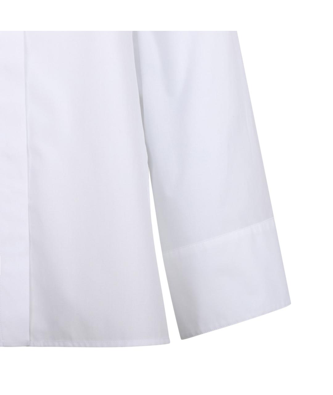 'S MAX MARA Белая хлопковая рубашка, фото 4