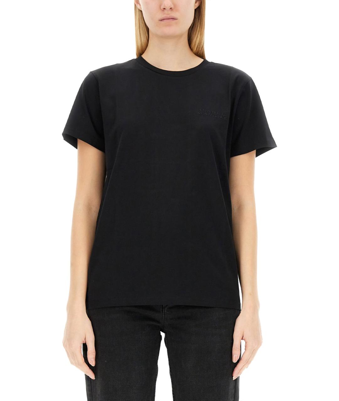 ISABEL MARANT Черная хлопковая футболка, фото 5