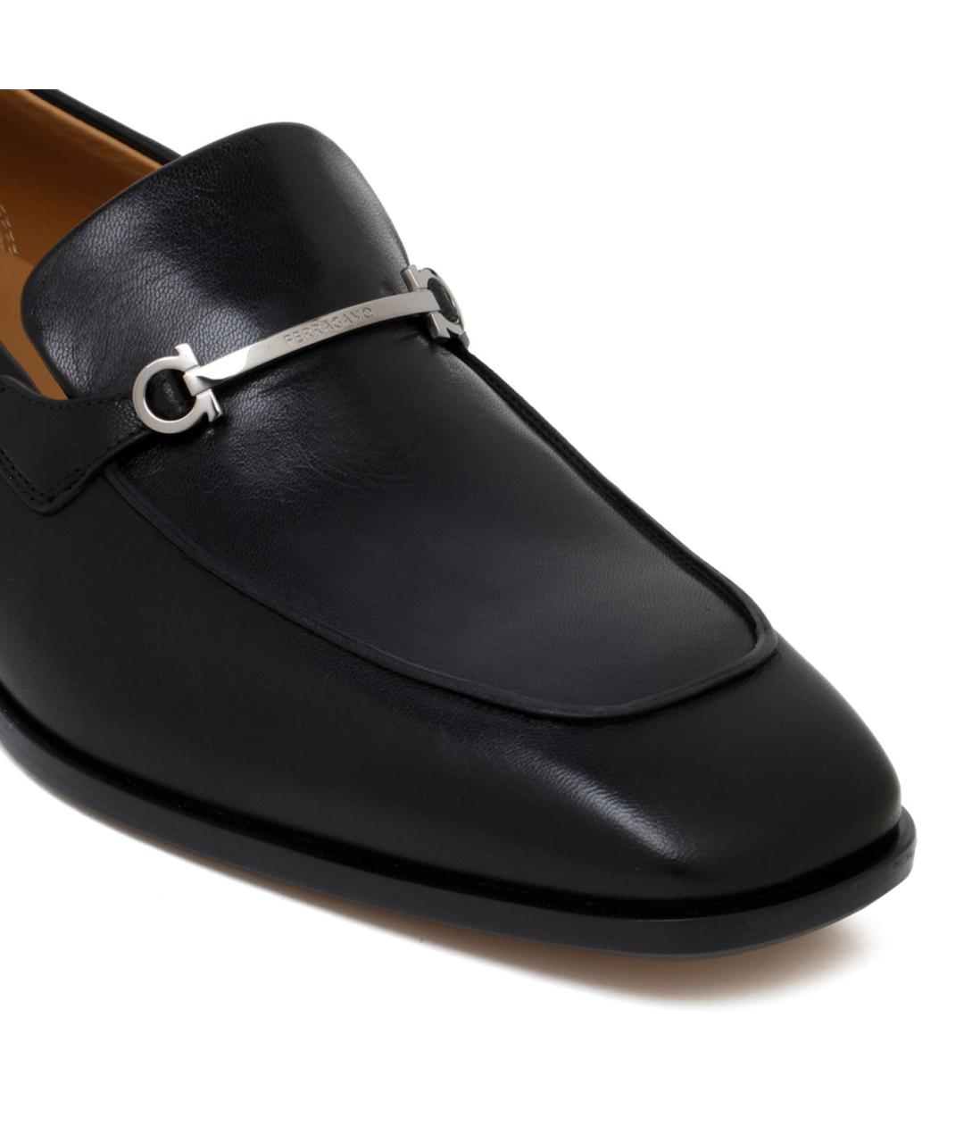 FERRAGAMO Черные кожаные туфли, фото 4