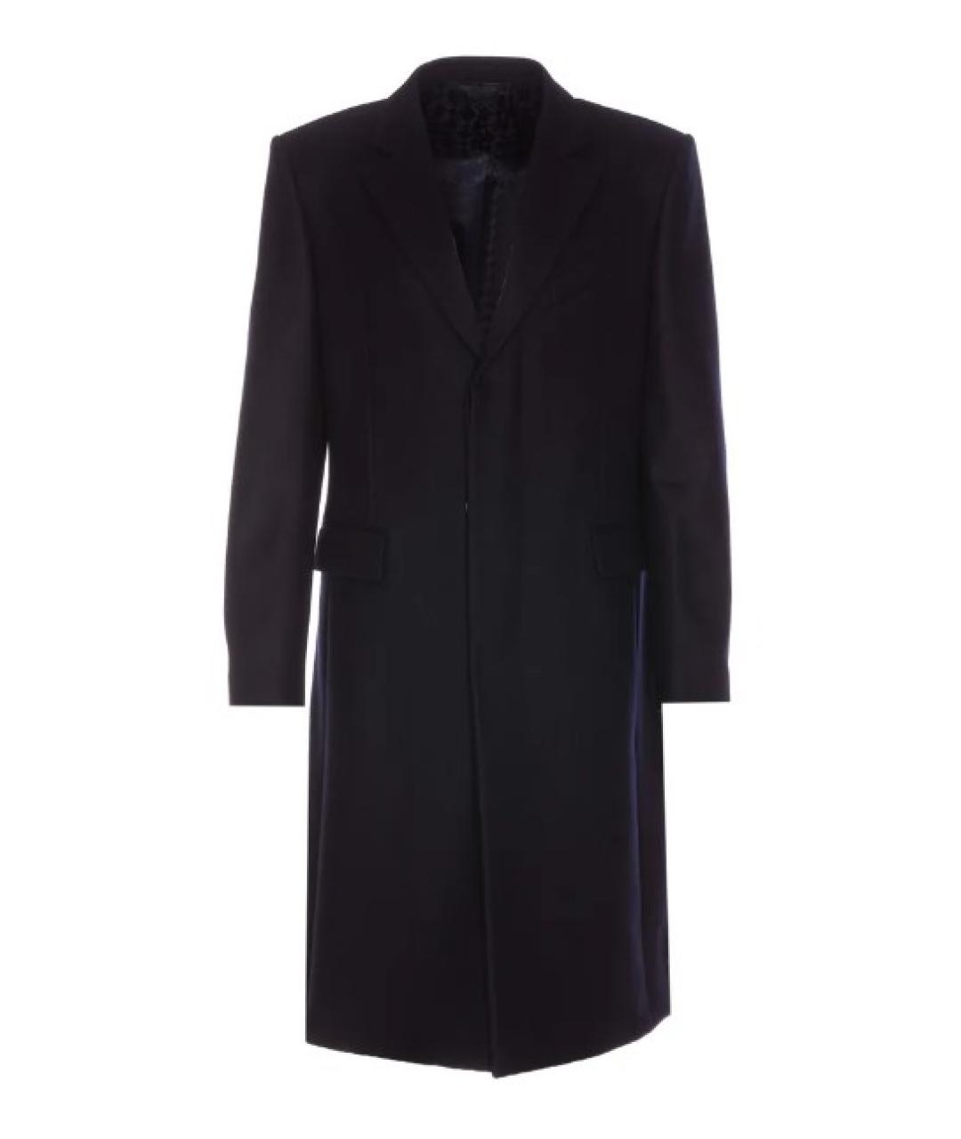 GIVENCHY Темно-синее шерстяное пальто, фото 1