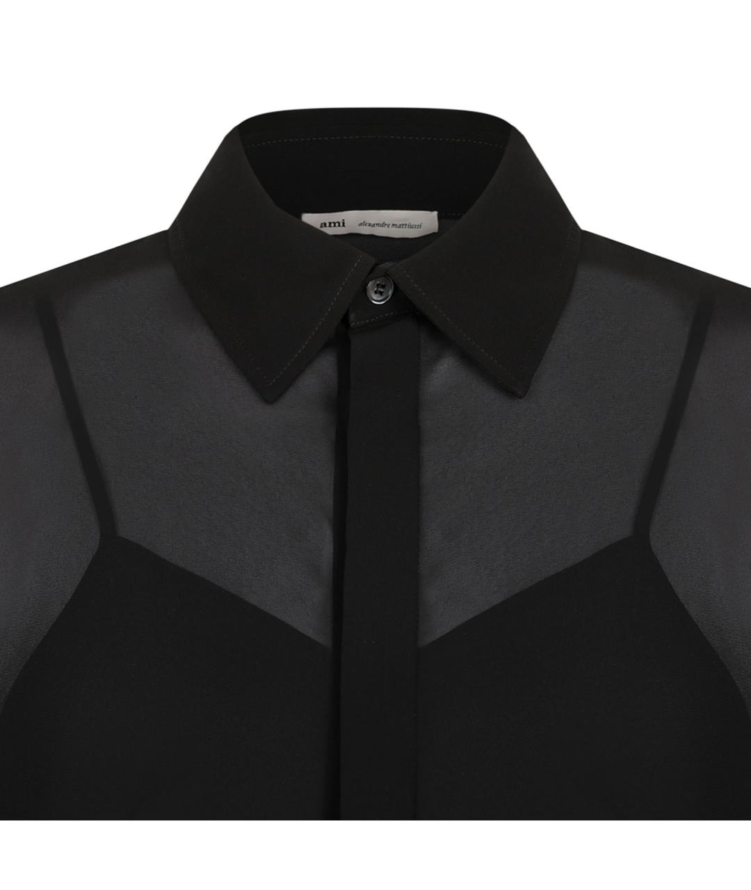 Ami Paris Черное полиэстеровое повседневное платье, фото 3