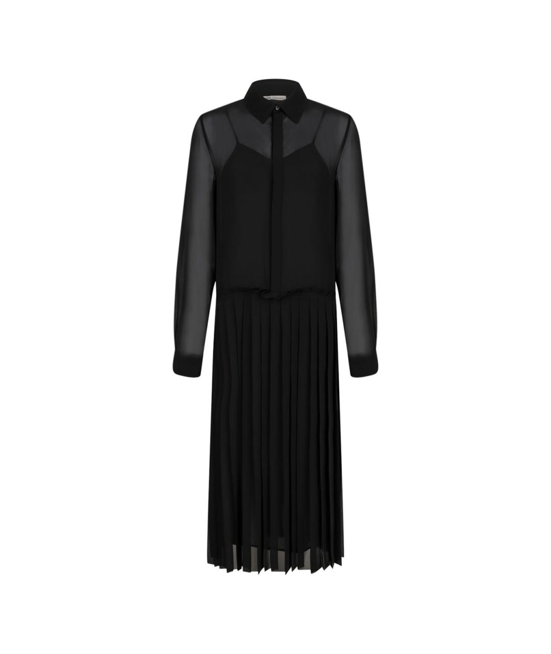 Ami Paris Черное полиэстеровое повседневное платье, фото 1