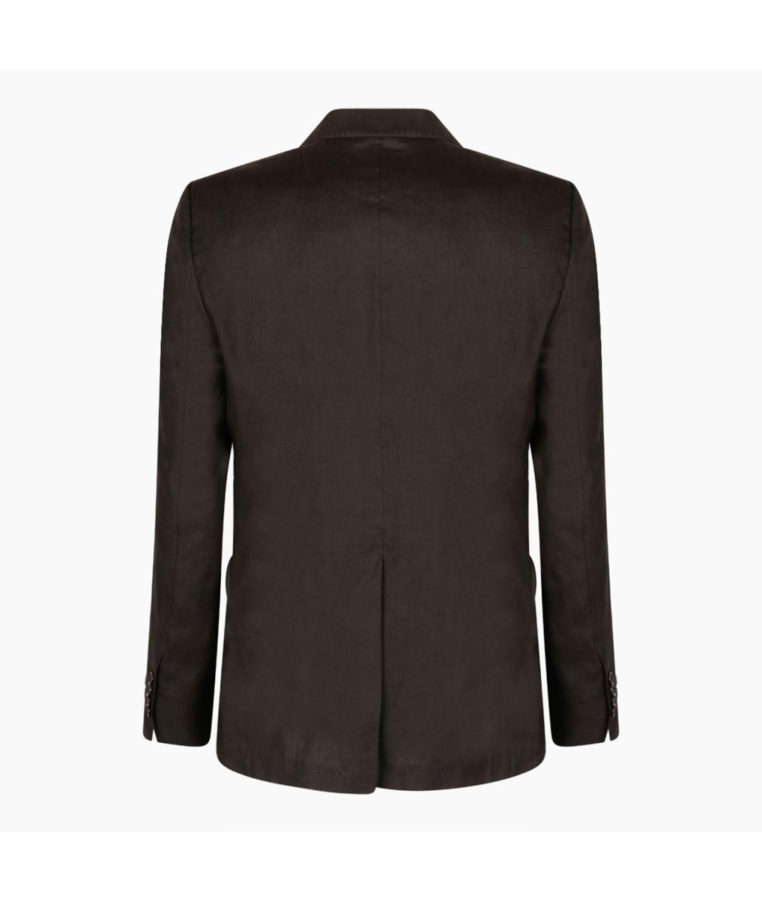 DOLCE&GABBANA Коричневый хлопковый пиджак, фото 2