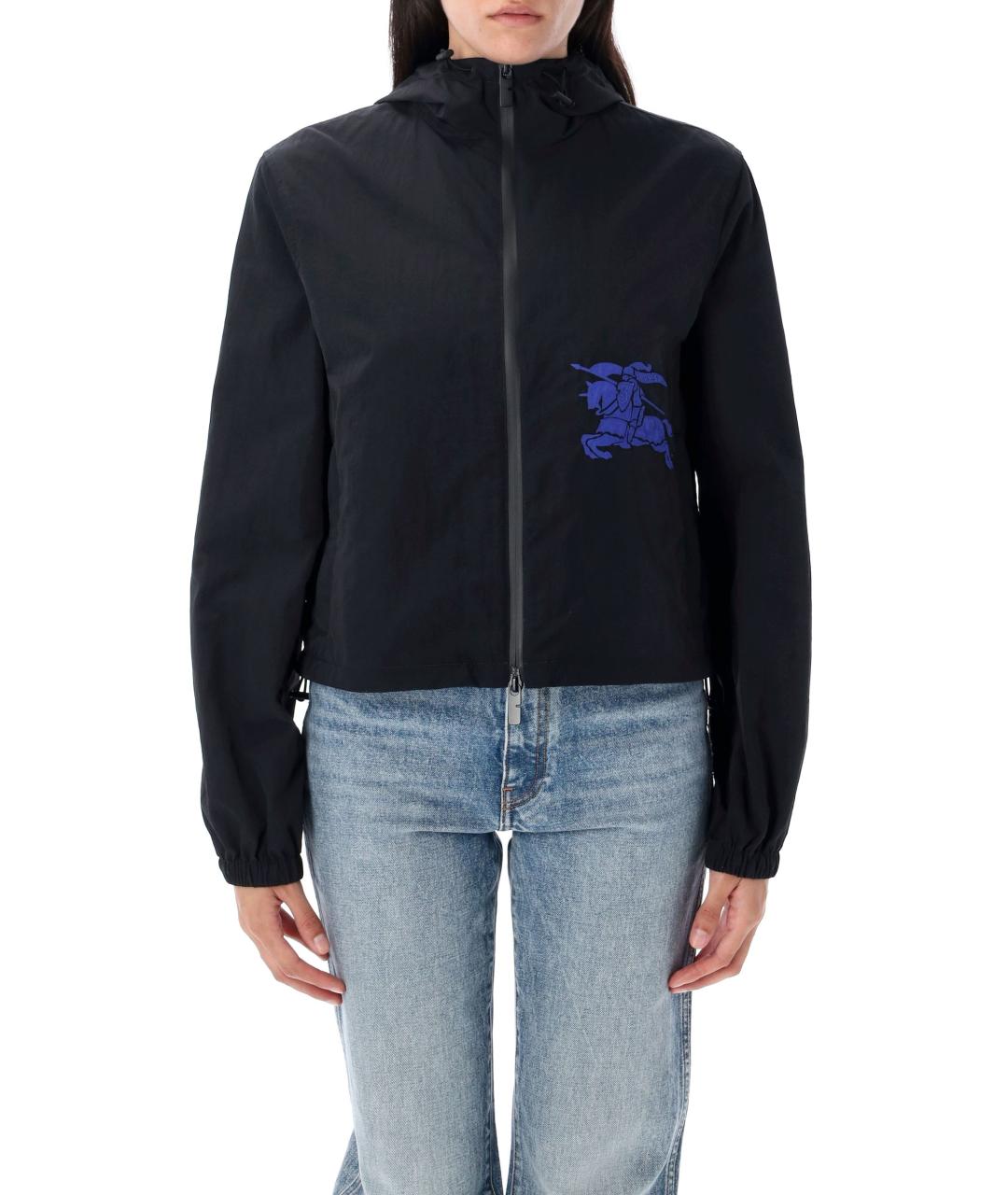 BURBERRY Черная полиамидовая куртка, фото 2